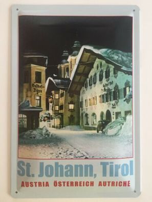 Blechschild 30 X 20 cm St. Johann Tirol