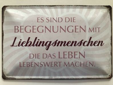 Blechschild 30 X 20 cm Spruch - Lieblingsmensch