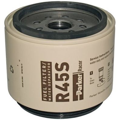 R45S Kraftstofffilter Wasserabscheider 2µ für Racor 400 / 600 Serie 445R 645R Diesel