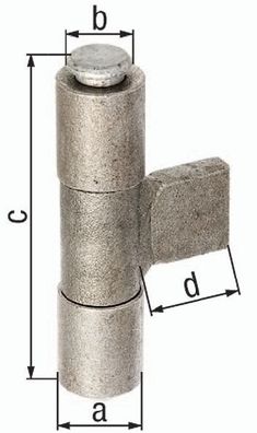 Anschweißband D.25xD.15x90x25mm Stahl roh GAH