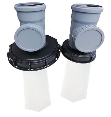 IBC Regenwasserfilter Deckelfilter Duo Filtersystem mit Serviceöffnung
