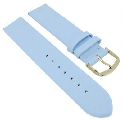 Herzog Beach II Uhrenarmband > mattes glattes Leder blau gleichlaufend