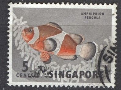 Singapur Mi 56 Orangeringelfisch (Fisch) gest #2 mot959