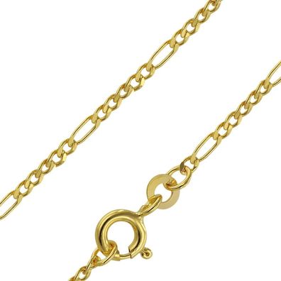 trendor Schmuck Goldkette 333 Gold für Damen und Herren Figaro Diamantiert 71811