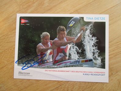 Kanu Olympiasiegerin Tina Dietze - handsigniertes Autogramm!!!