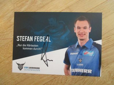 Tischtennis Bundesliga Ochsenhausen Saison 19/20 Stefan Fegerl - hands. Autogramm!!!