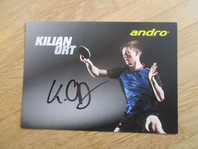 Tischtennis Star Kilian Ort - handsigniertes Autogramm!!!