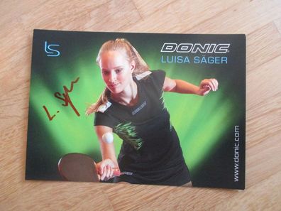 Tischtennis Star Luisa Säger - handsigniertes Autogramm!!!!