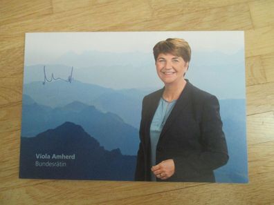 Schweiz Bundesrätin Viola Amherd - handsigniertes Autogramm!!!