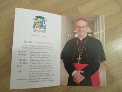 Weihbischof von Freiburg Christian Würtz - Gebetskarte!!!