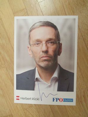 Österreich FPÖ Politiker Herbert Kickl - handsigniertes Autogramm!!!