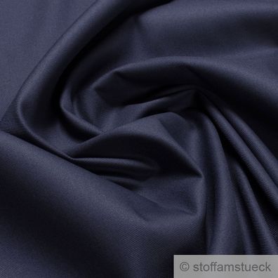 Stoff Baumwolle Polyester EOL Köper dunkelblau kochfest Lycra Mischgewebe marine