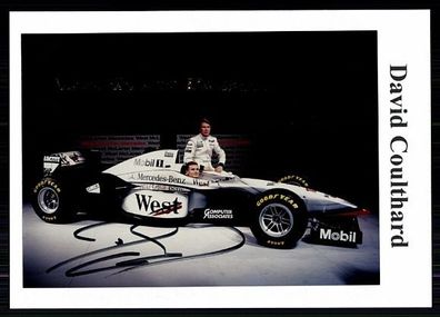 David Coulthard TOP Original Signiert Motorsport + G 7193