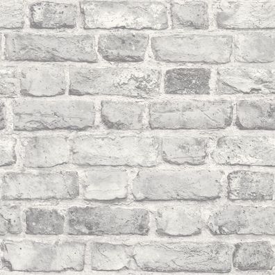 Vlies Tapete Bruchstein Mauer Ziegelstein Klinker Tapete grau A28903 brick