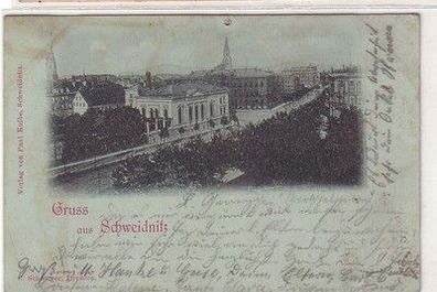58824 Mondscheinkarte Gruß aus Schweidnitz in Schlesien 1898