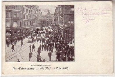 59230 Feldpost Ak Dampfkesseltransport Erinnerung an die Rast in Chemnitz 1915