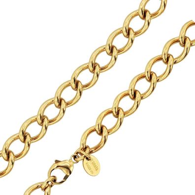 trendor Schmuck Halskette für Damen Goldbeschichtet Breite 10 mm 74003