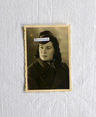 WW2 Porträt Foto Frau WH Luftwaffe Helferin Uniform