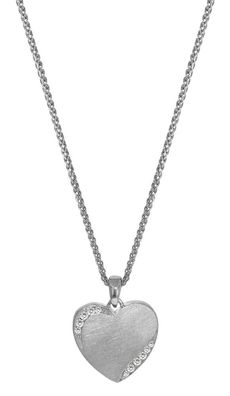 trendor Schmuck Silber Halskette mit Herz-Anhänger 35896