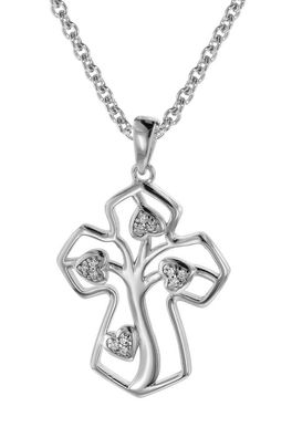 trendor Schmuck Halskette mit Anhänger Silber 925 Kreuz mit Lebensbaum 08820