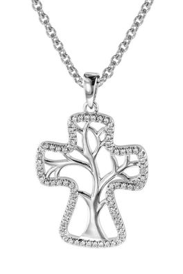 trendor Schmuck Halskette und Anhänger Kreuz mit Lebensbaum Silber 925 08821