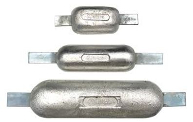 Rumpfanoden mit Anschweißlaschen in Zink • Aluminium