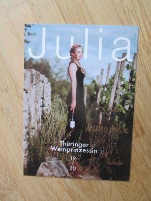 Thüringer Weinprinzessin 2019/2020 Julia Peter - handsigniertes Autogramm!!!