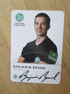 DFB Bundesligaschiedsrichter Benjamin Brand - handsigniertes Autogramm!!!!