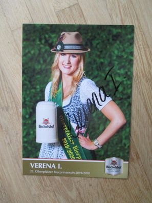 23. Oberpfälzer Bierprinzessin 2019/2020 Verena I. - handsigniertes Autogramm!!!