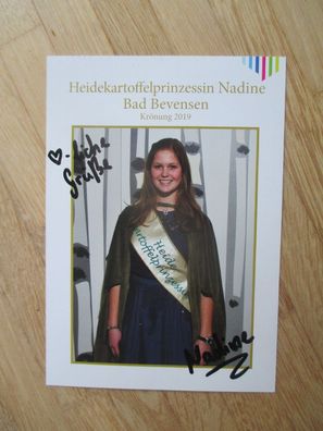 Heidekartoffelprinzessin Bad Bevensen 2019 Nadine - handsigniertes Autogramm!!!