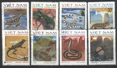 Vietnam Mi 825 - 832 gest Reptilien mot1127