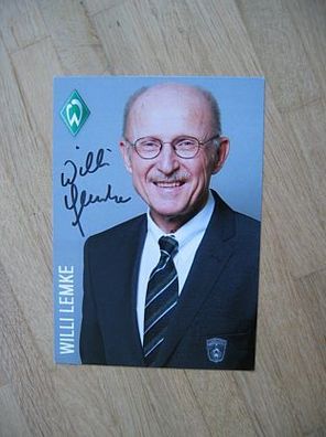 SV Werder Bremen Senator Willi Lemke - handsigniertes Autogramm!!!