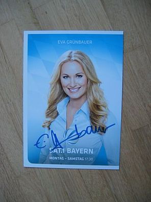 Sat1 Fernsehmoderatorin Eva Grünbauer - handsigniertes Autogramm!!!