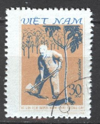 Vietnam Mi 1187 gest Ho Chi Minh pflanzt Baum v81