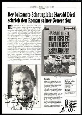 Harald Dietl TOP Original Signiert bek. aus Tatort / Der Landarzt + G 7246