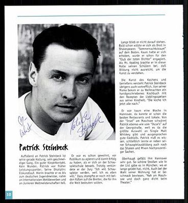 Patrick Steinbeck TOP Original Signiert + G 7255