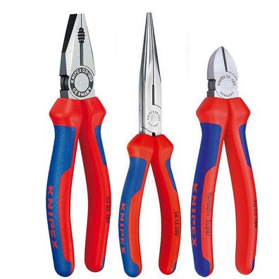 KNIPEX Zangenset Montage Paket 3 teilig 002011 Zange Kombizange Seitenschneider