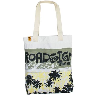 Badetasche Roadsign Strandtasche Einkaufstasche Tasche natur eierschale 29x36x5 cm