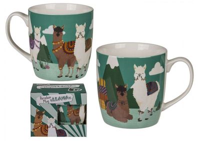 1 Kaffeebecher Lamas Kaffeetasse Tassen Teetassen Alpakas Lama Tier Tiere Becher