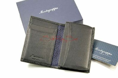 Montegrappa Business Card Holder Visiten-Karten Ausweis Etui Leder Neu