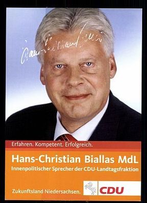 Hans-Christian Biallas CDU AK Original Signiert + 9088 KR