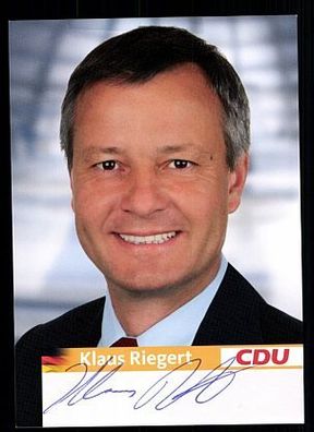 Klaus Riegert CDU AK Original Signiert + 9129 KR