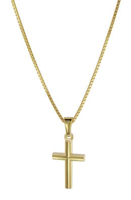 trendor Schmuck Kreuz Anhänger für Kinder Gold 333 mit plattierter Halskette 08504