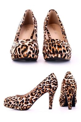 Leopard Katze, Tiger, Sexy Tier Schuhe , Pumps Glitzern, Panter 37-40 Camouflage,
