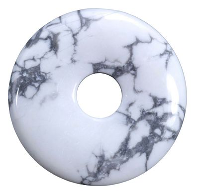 Moosachat Donut Anhänger Edelstein 40 mm Scheibenstein Pi Stein