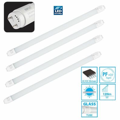 18W LED Röhre Leuchtröhre, T8 LED Lampe Stabform 120cm 3000K warmweiss