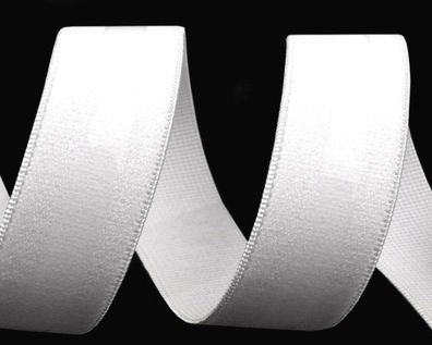 Gummiband MIT Silikon, Antirutsch, Trägergummi, Wäschegummi , weiß ,20 mm