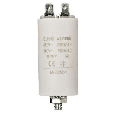 10 uF Kondensator Arbeitskondensator 10,0 µF 450 V Betriebskondensator 66x35mm