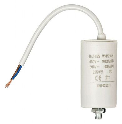 1x60mf Anlaufkondensator für Motor/Hexler/Betriebskondensator mit Kabel #5124