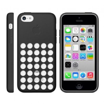 Original Apple iPhone 5c Case Tasche Hülle Schutzhülle MF040ZM/ A Black